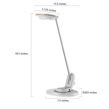 Dixon 18.5" Aluminum Contemporary Minimalist Adjustable Dimmable USB Charging LED Task Lamp - JONATHAN Y